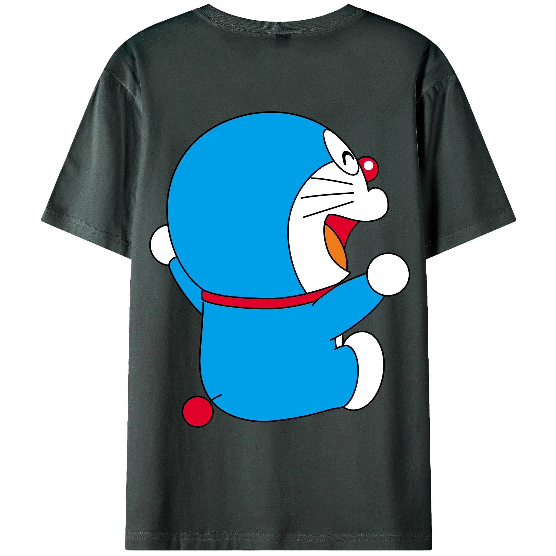 （画像用） ドラえもん Doraemon 綿100％ メンズ半袖Tシャツ（バックプリント） 通気性